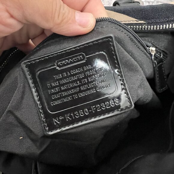 COACH ZEBRA NYLON TOTE/ SHOULDER BAG - Picture 6 of 7